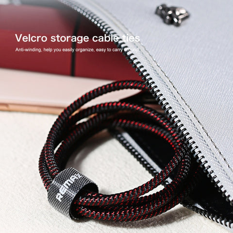 REMAX RC-158m 3A USB to Micro USB Interface Charging + Transmission Magnetic Attraction Polyester Two-color Braided Data Cable, Cable Length: 1m, Micro USB