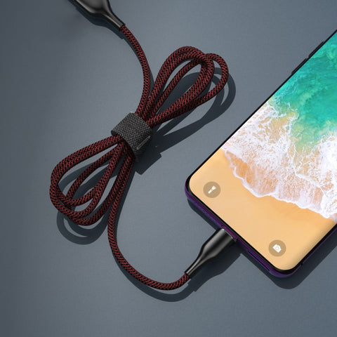 REMAX RC-158m 3A USB to Micro USB Interface Charging + Transmission Magnetic Attraction Polyester Two-color Braided Data Cable, Cable Length: 1m, Micro USB