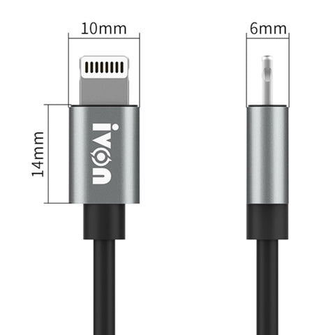 IVON CA73 2.4A Type-C / USB-C Fast Charging Data Cable, Length: 2m, Type-C