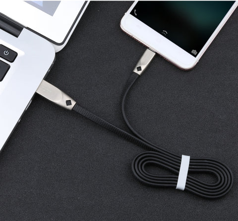 AWEI CL-96 USB to Micro USB Portable TPE + Aluminum Alloy Data Cable, 2A, Length: 1m
