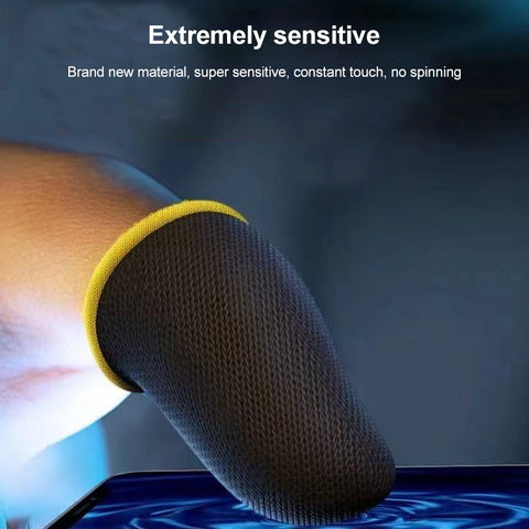 Silver Fiber Touchscreen Anti-slip Anti-sweat Gaming Finger Cover for Thumb / Index Finger