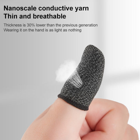 Silver Fiber Touchscreen Anti-slip Anti-sweat Gaming Finger Cover for Thumb / Index Finger