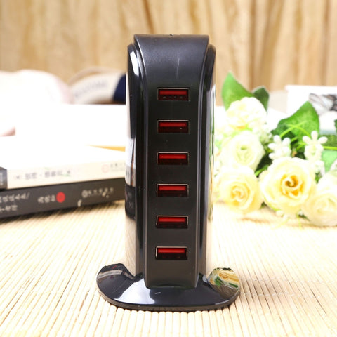 853L 30W 6 Ports USB Fast Charging Dock Smart Charger AC100-240V