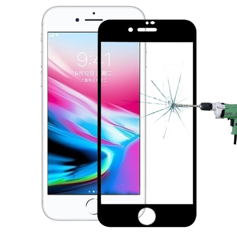 For iPhone 8 Plus 0.26mm 9H Surface Hardness 3D Explosion-proof Full Screen Carbon Fiber Soft Edges Tempered Glass Screen Film, iPhone 8 Plus(Carbon Fiber)