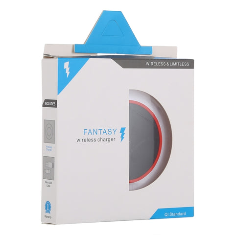 FANTASY 5V 1A Output Qi Standard Ultra-thin Wireless Charger with Charging Indicator, Support QI Standard Phones, FANTASY 5V 1A, FANTASY White