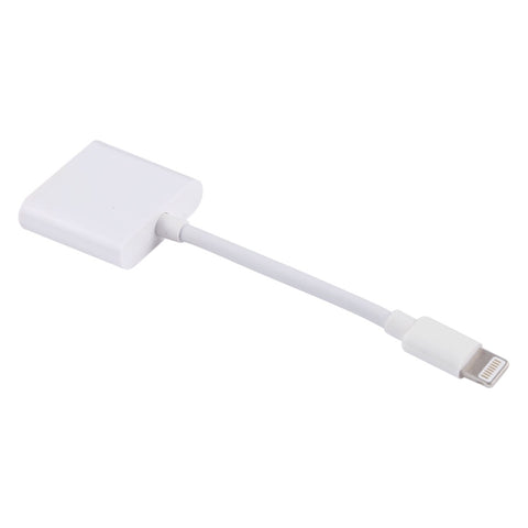 8 Pin Female + 3.5mm Audio Female to 8 Pin Male Charging & Listening Converter Adapter