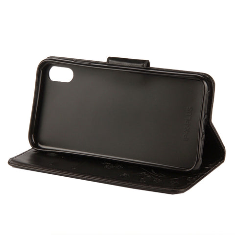 For iPhone XR Embossed Butterfly Pattern Horizontal Flip Leather Case with Card Slot & Holder & Wallet & Lanyard, For XR
