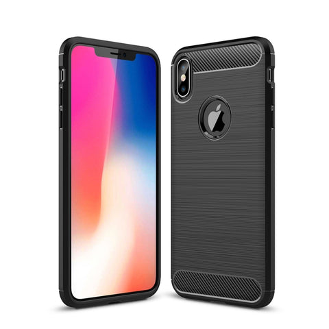 For iPhone XS Max Brushed Texture Carbon Fiber Shockproof TPU Protective Back Case, For iPhone XS Max, For XS Max