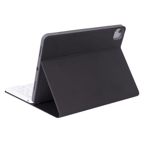 X-11B Skin Plain Texture Detachable Bluetooth Keyboard Tablet Case for iPad Pro 11 inch 2020 / 2018, with Pen Slot, White Keyboard