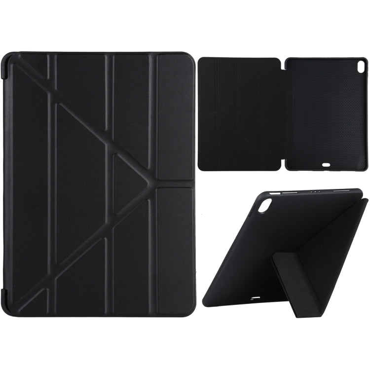 Millet Texture PU+ Silicone Full Coverage Leather Case with Multi-folding Holder for iPad Air (2020) 10.9 inch, For iPad Air (2020) 10.9 inch