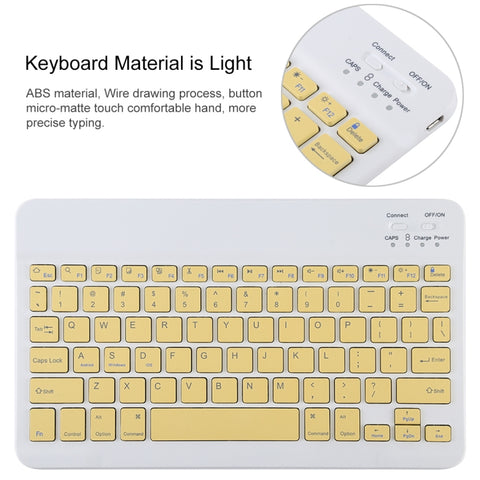 TG11B Detachable Bluetooth Yellow Keyboard + Microfiber Leather Tablet Case for iPad Pro 11 inch (2020), with Pen Slot & Holder, Yellow Keyboard