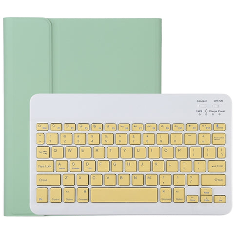 TG11B Detachable Bluetooth Yellow Keyboard + Microfiber Leather Tablet Case for iPad Pro 11 inch (2020), with Pen Slot & Holder, Yellow Keyboard