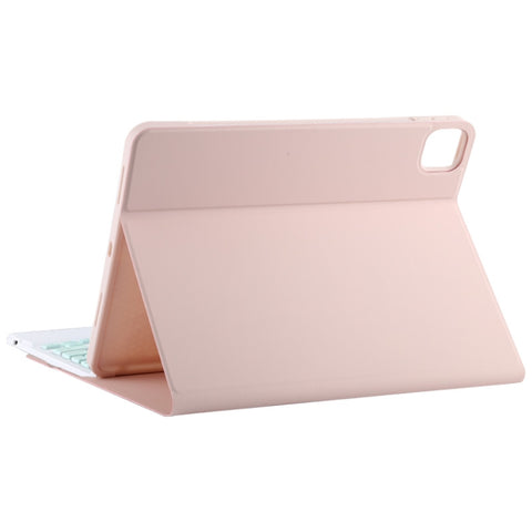 TG11BC Detachable Bluetooth Green Keyboard Microfiber Leather Tablet Case for iPad Pro 11 inch (2020), with Touchpad & Pen Slot & Holder, Green Keyboard