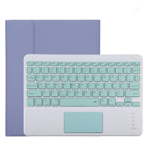 TG11BC Detachable Bluetooth Green Keyboard Microfiber Leather Tablet Case for iPad Pro 11 inch (2020), with Touchpad & Pen Slot & Holder, Green Keyboard