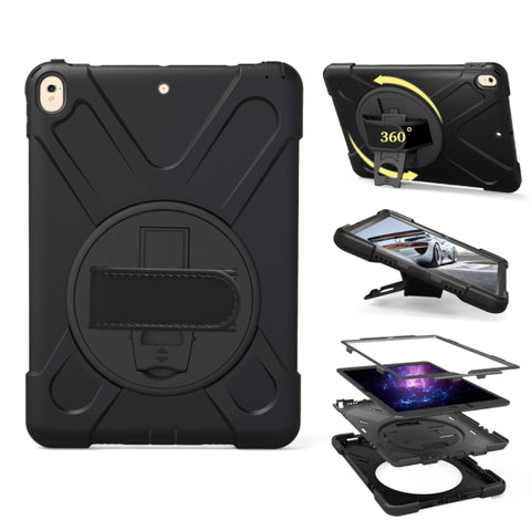 For iPad Pro 10.5 inch 360 Degree Rotation PC + Silicone Protective Case with Holder & Hand-strap, For iPad Pro 10.5 inch