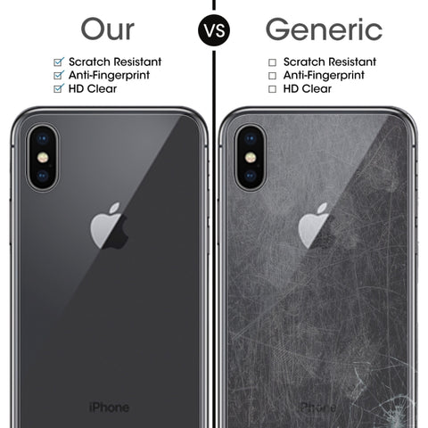 For iPhone X / XS Transparent Tempered Glass Back Screen Protector, For X