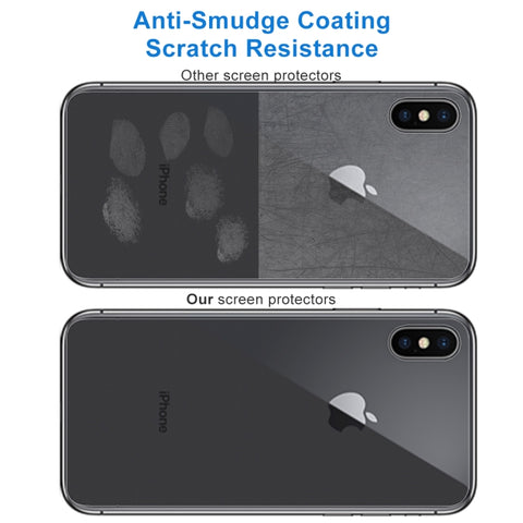 For iPhone X / XS Transparent Tempered Glass Back Screen Protector, For X