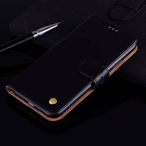For iPhone XS Max Business Style Oil Wax Texture Horizontal Flip Leather Case with Holder & Card Slots & Wallet, For iPhone XS Max