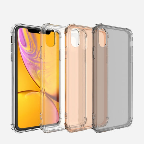 For iPhone XS Max Shockproof Transparent TPU Soft Case