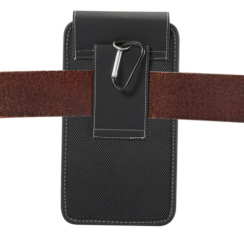 5. 5 inch Phones Universal Hanging Waist Oxford Cloth Case Bag with Carabiner, 5. 5 inch
