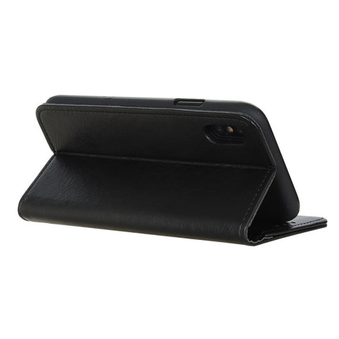 For iPhone XR Magnetic Retro Crazy Horse Texture Horizontal Flip Leather Case with Holder & Card Slots & Wallet, iPhone XR