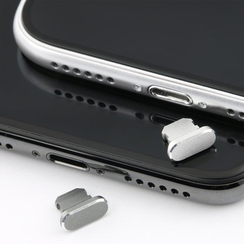 2pcs Universal 8 Pin Charging Port Metal Anti-Dust Plug for iPhone