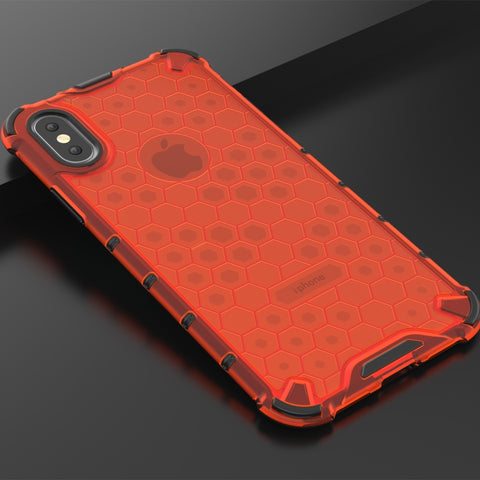For iPhone X / XS Shockproof Honeycomb PC + TPU Protective Case, For iPhone X / XS