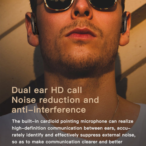 258 Wireless Ear-mounted Bluetooth Earphone with Charging Box & Digital Display, Support Touch & HD Call & Voice Assistant & NFC, MD03 Black, 258 White