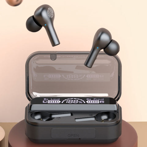 278 TWS External Noise Cancelling Touch Bluetooth Earphone with Charging Box, Support LED Power Digital Display & Breathing Lights & Call & Voice Assistant, 278 Black, 278 White