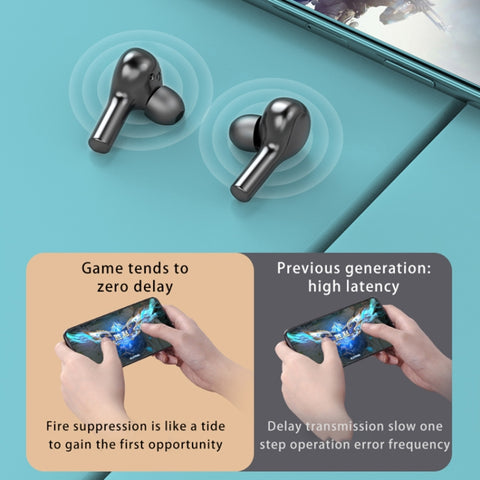 278 TWS External Noise Cancelling Touch Bluetooth Earphone with Charging Box, Support LED Power Digital Display & Breathing Lights & Call & Voice Assistant, 278 Black, 278 White