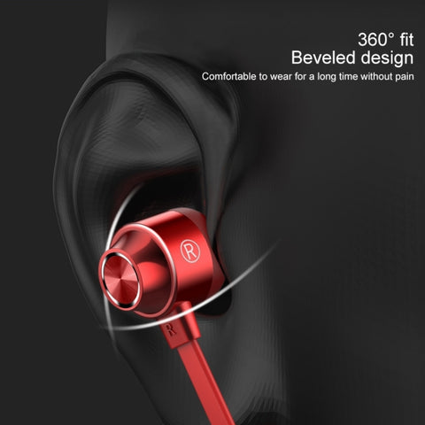 Bluetooth 5.1 Round Wire Neck-mounted Bluetooth Sports Earphone with Magnetic Function, Black, Red, Sky Blue, White