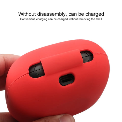 Solid Color Silicone Wireless Bluetooth Earphone Protective Case for Beats Powerbeats Pro, Mint Green, Purple, Red, Wine Red, Black, Yellow, Dark Blue, Pink, Gray Blue, Grass Green, Grey, Light Purple