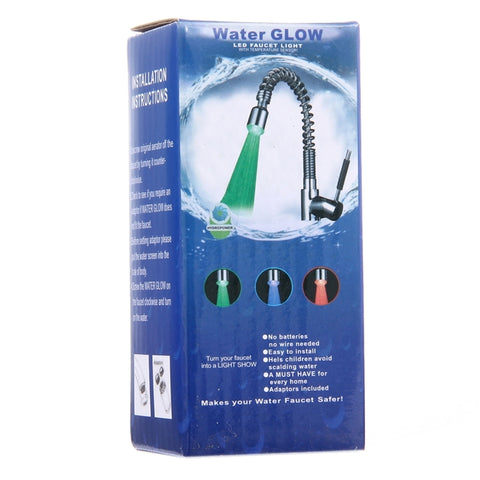 SDF2-B5 1 LED Temperature Sensor RGB LED Faucet Light Water Glow Shower, Size: 78 x 30mm, Interface: 22mm (Silver), SDF2-B5