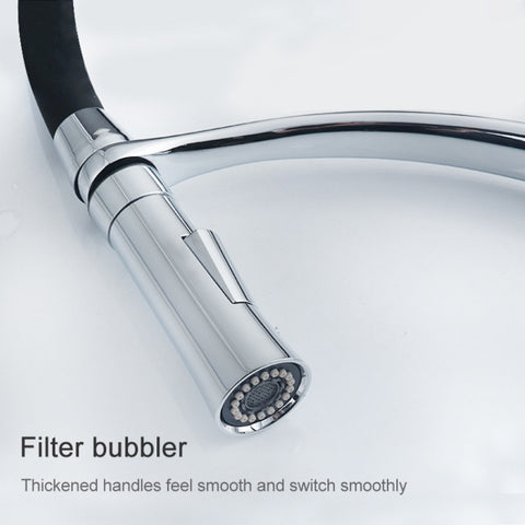 Kitchen Pull-out Faucet Hot Cold Home Retractable Rotating Faucet, Pull-out Faucet