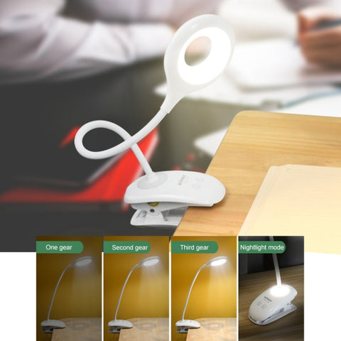 28 LEDs Flexible Goose Neck Hollow Ring Design Eye Protection Light with Clip & Small Night Light Function, TGX-770