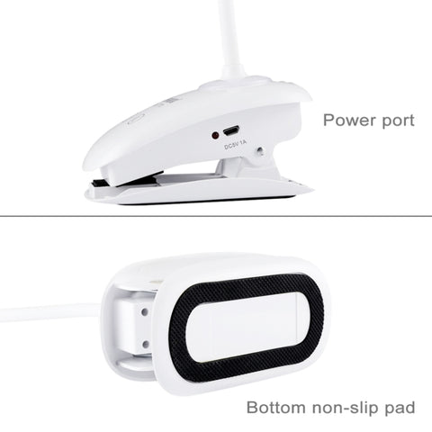 28 LEDs Flexible Goose Neck Hollow Ring Design Eye Protection Light with Clip & Small Night Light Function, TGX-770