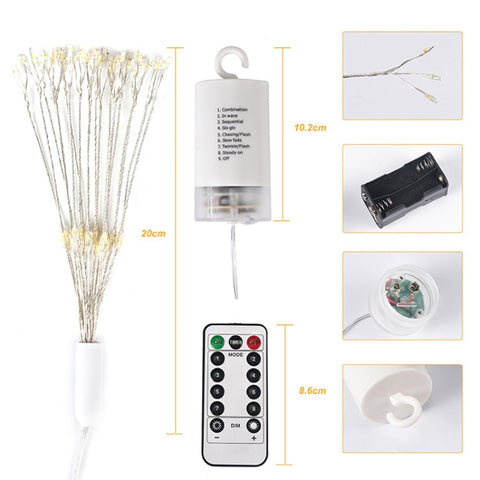 150 LEDs Batteries Box LED Decorative Light with Remote Control, 30CM Colorful Light, 30CM White Light, 30CM Warm White