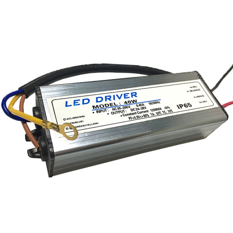 40W LED Driver Adapter AC 85-265V to DC 24-38V IP65 Waterproof, 40W