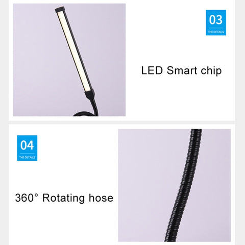 LED Desk Lamp 8W Folding Adjustable USB Charging Eye Protection Table Lamp, USB Charge Version, USB Charge Version(Black), USB Charge Version(White)