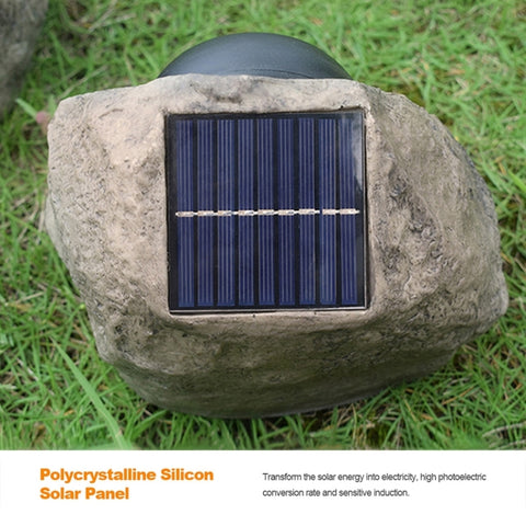 Solar Powered Simulated Stone Spotlight LED Light IP65 Waterproof Outdoor Garden Lawn Lamp