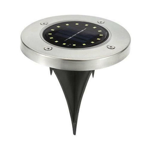 2 PCS 16 LEDs Solar Powered Buried Light Under Ground Lamp IP65 Waterproof Outdoor Garden Street Light, 16 LEDs