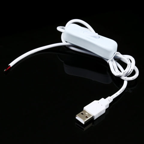 USB Electrical Connector Power Cable for LED Light Bar, with Switch, Cable Length: 1m
