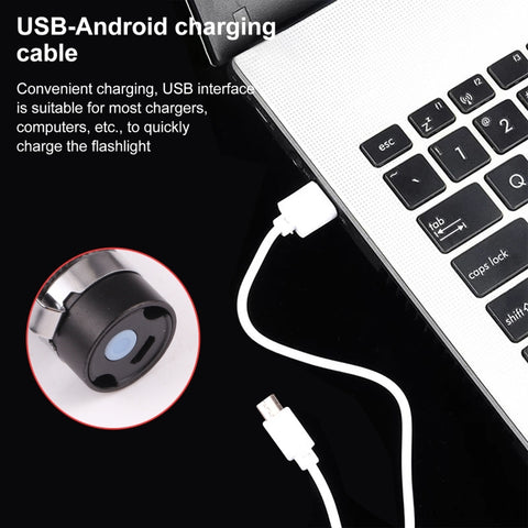 Pocket Flashlight Strong Light 3 Modes USB Rechargeable, 9