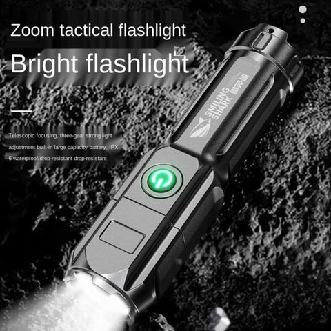 SMILING SHARK 622A Telescopic Focusing Three-gear Bright LED Flashlight, 622A