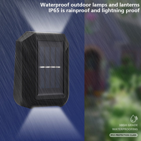 6 LED Solar Wall Lamp Outdoor Decorative Garden Up And Down Light