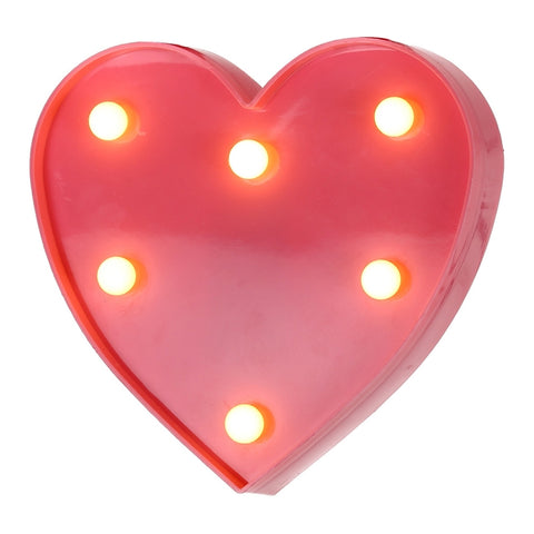 2 x AA Batteries Powered Party Festival Table Wedding Lamp Night Light, Heart(Yellow), Heart(Pink), Heart(Blue), Heart(Red), Heart(White)