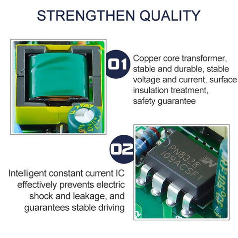 8-12W LED Driver Adapter Isolated Power Supply AC 85-265V to DC 24-46V, 8-12W