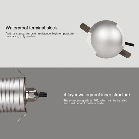 3W LED Embedded Polarized Buried Lamp IP67 Waterproof Turtle Shell Lamp Outdoor Garden Lawn Lamp, Warm Light 3000K Q2 Two-way Light, Warm Light 3000K Q2