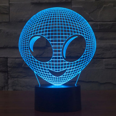 7 Color Discoloration Creative Visual Stereo Lamp Desk Lamp Night Light, Alien Style