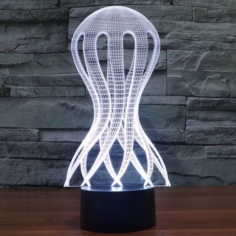 7 Color Discoloration Creative Visual Stereo Lamp Desk Lamp Night Light, Acaleph Style